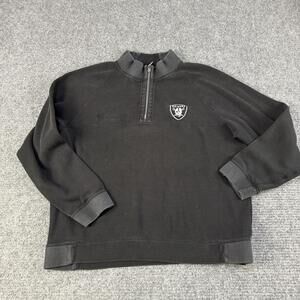 Las Vegas Raiders Pullover Mens XL Black NFL Football Reversible Tommy Bahama
